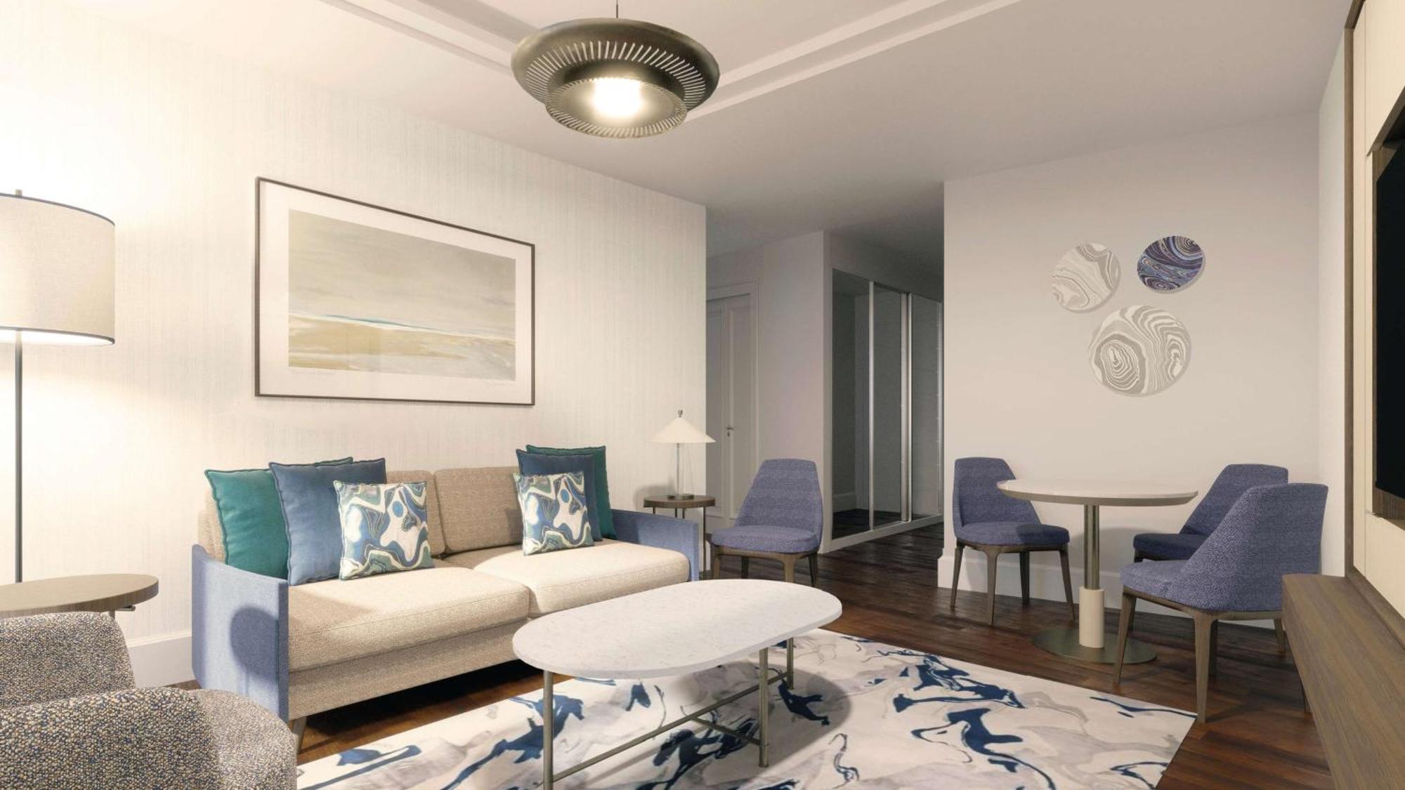 Hilton Mall Of Istanbul Bagian luar foto A staged living room